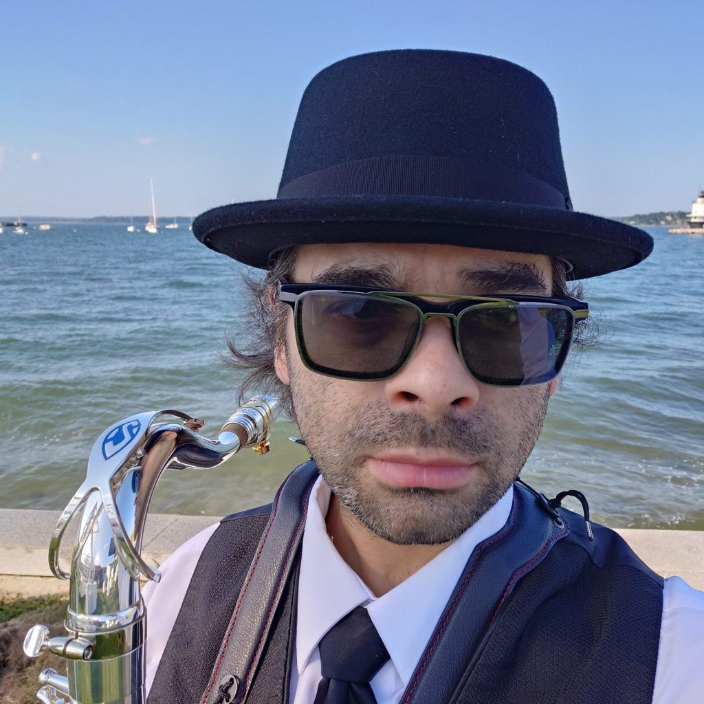 Musician, Will Cicola, Saxophone, Clarinet and Flute player in Foreside Funk band.